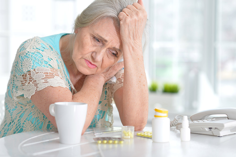older women stress about medication